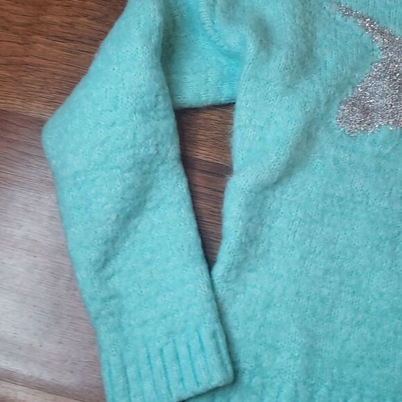 Unicorn Sweater Glittery Turquoise - Picture 4 of 6